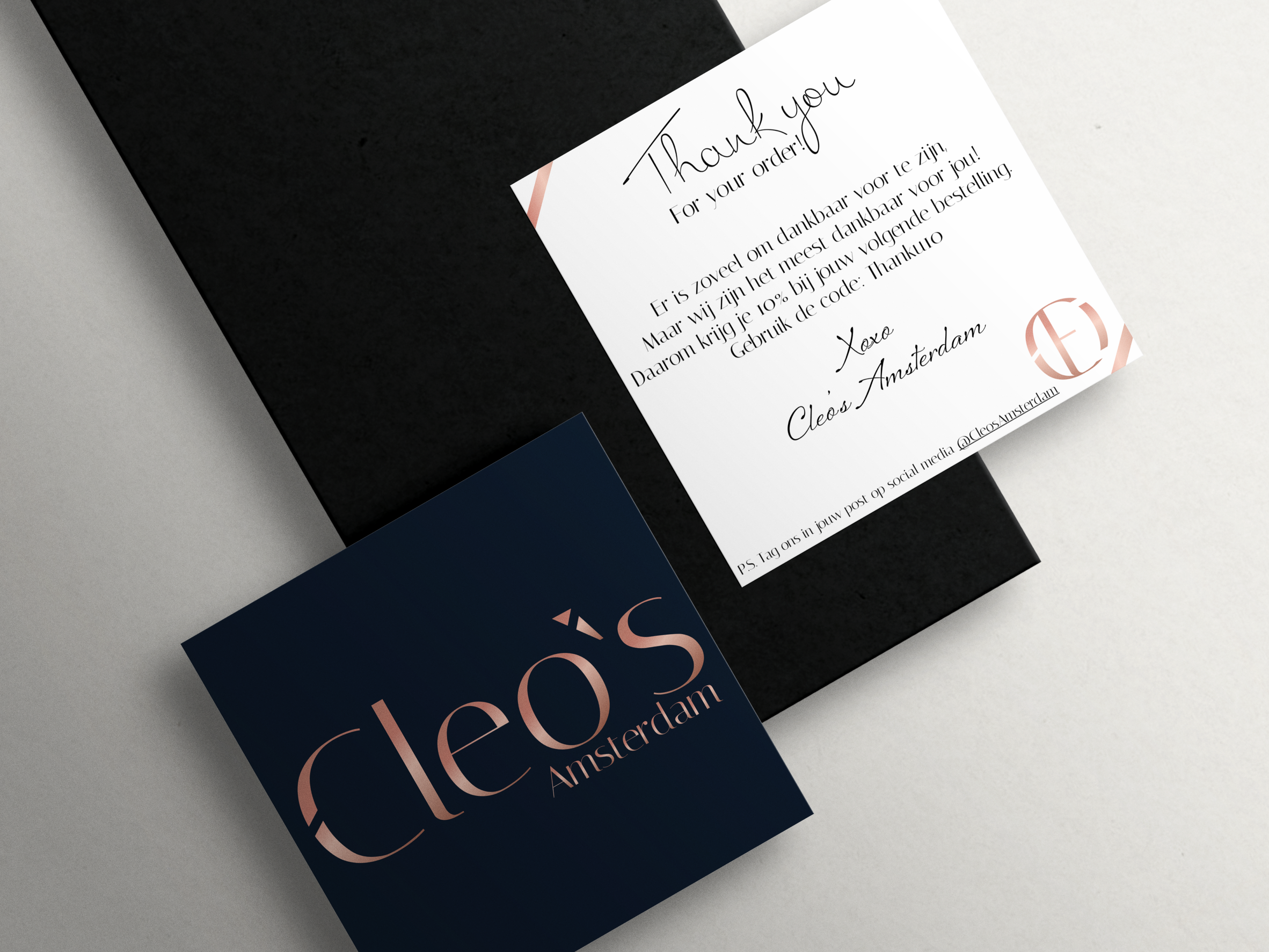 Cleo's thank you card